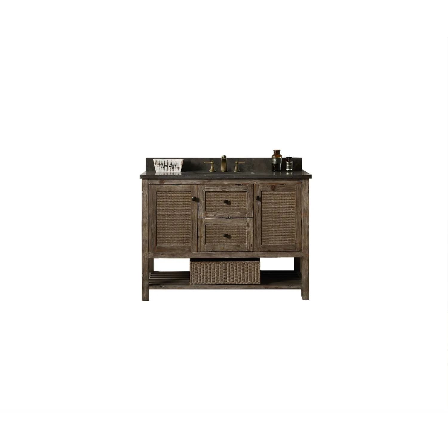 Legion Furniture 48 Inch Moon Stone Top Brown Rustic Vanity Cabinet - image 1