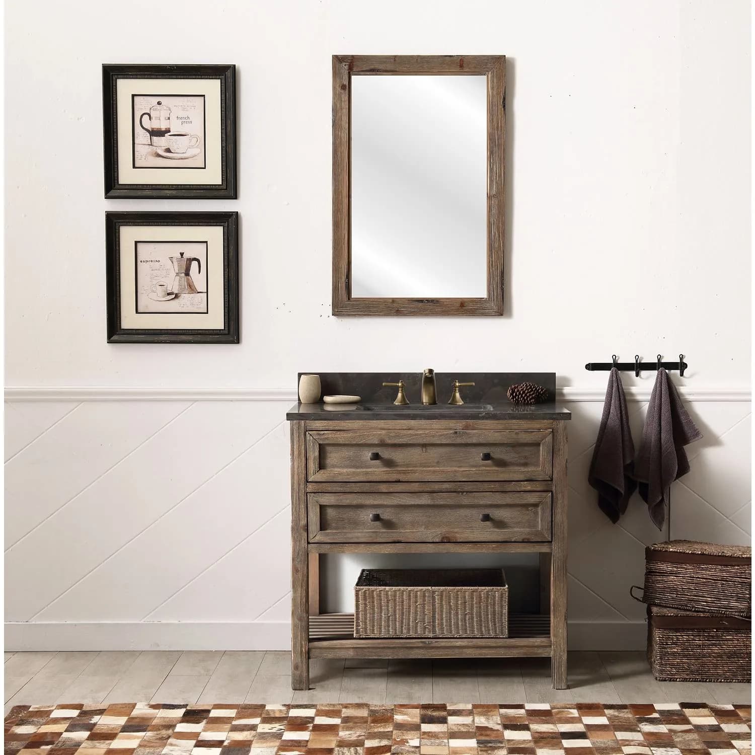 Legion Furniture 36 Inch Moon Stone Top Ceramic Sink Vanity Cabinet - image 3