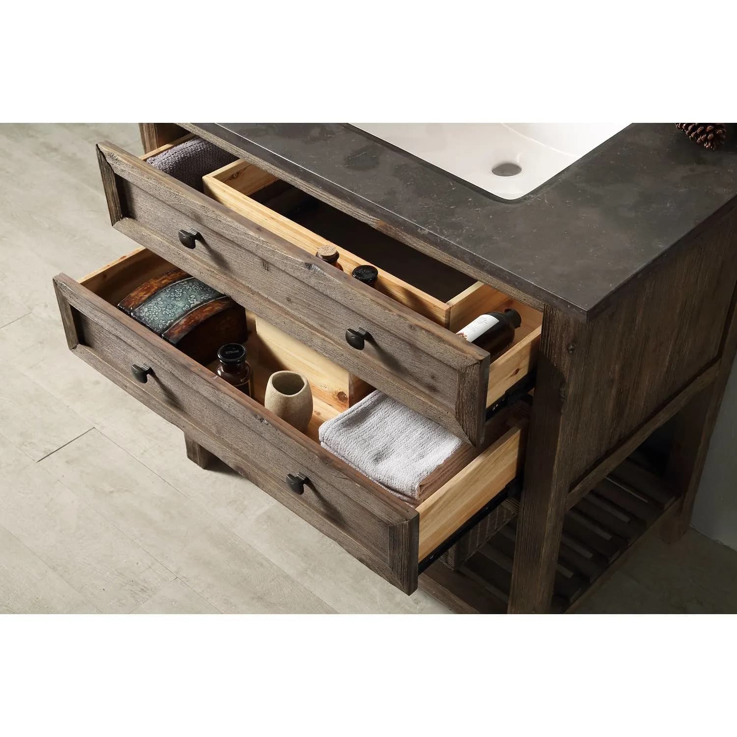 Legion Furniture 36 Inch Moon Stone Top Ceramic Sink Vanity Cabinet - image 5