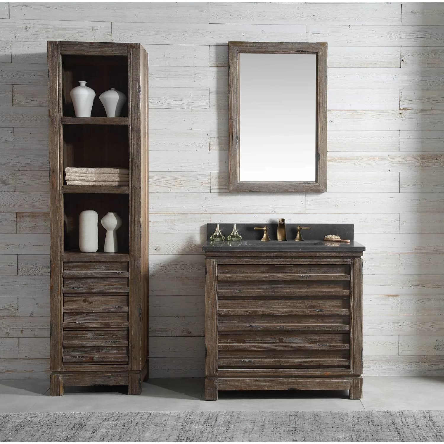 Legion Furniture 36 Inch Moon Stone Top Ceramic Sink Vanity Cabinet - image 3