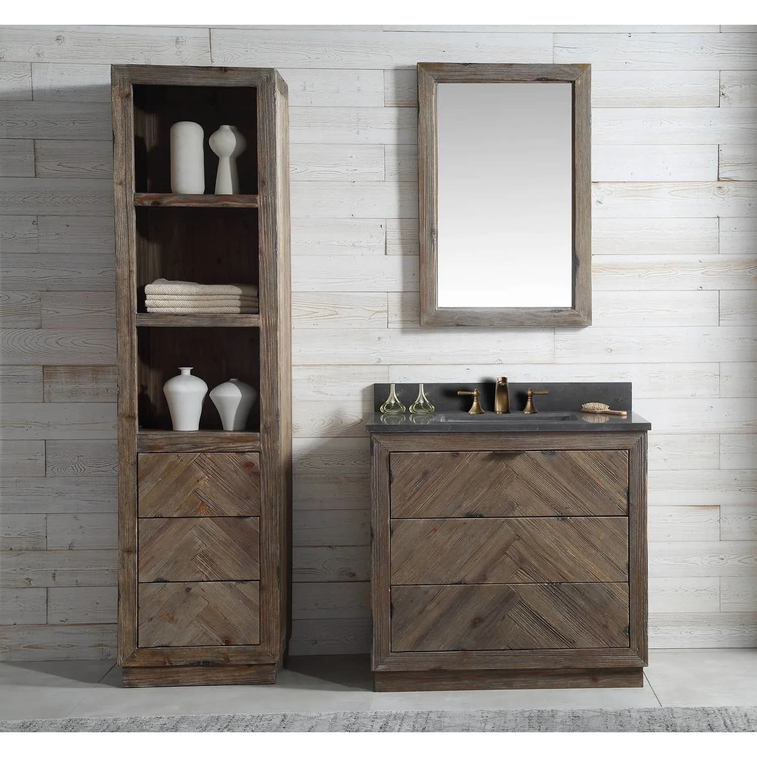 Legion Furniture 36 Inch Moon Stone Top Ceramic Sink Vanity Cabinet - image 5