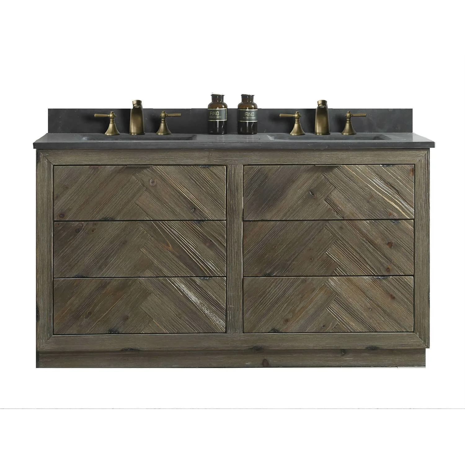 Legion Furniture 60 Inch Moon Stone Top Ceramic Sink Vanity Cabinet - image 1