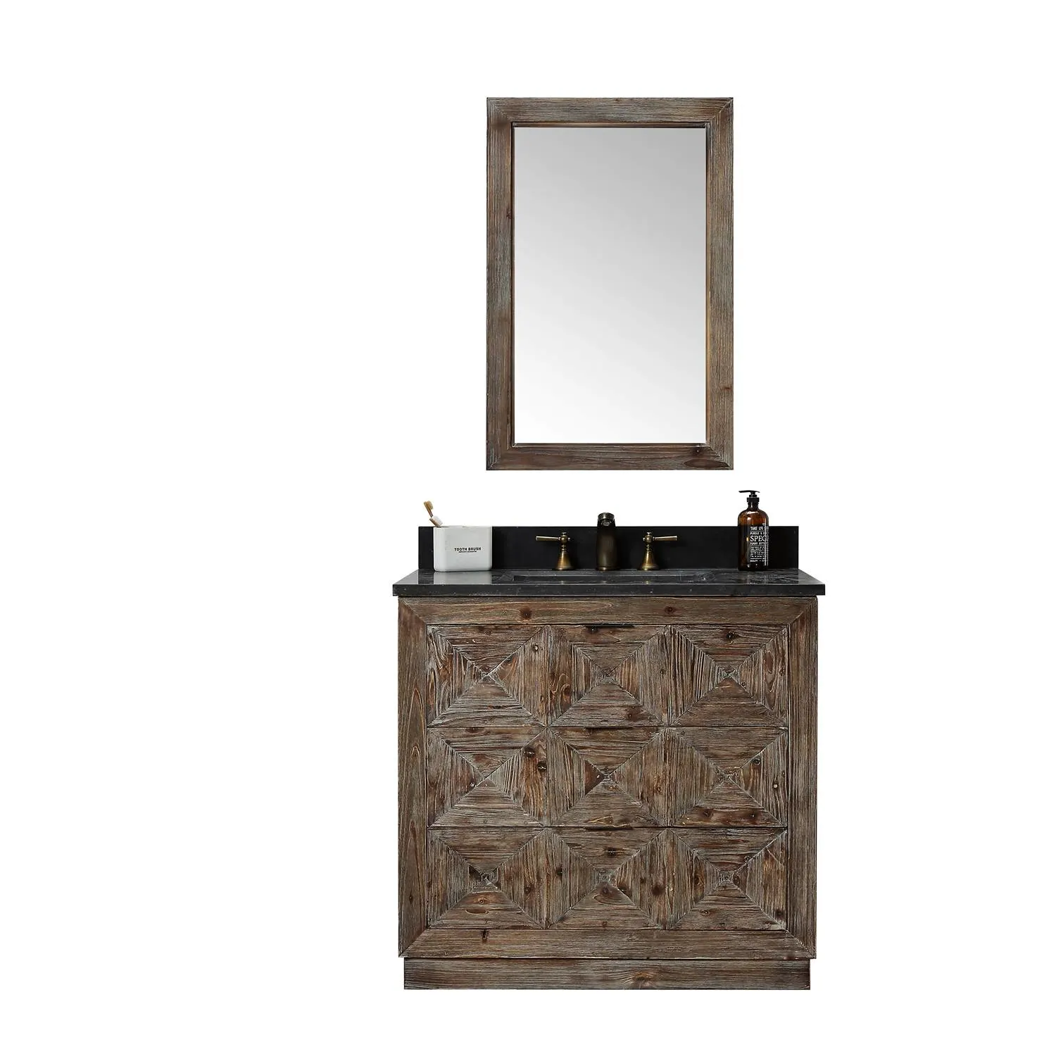 Legion Furniture 36 Inch Moon Stone Top Ceramic Sink Vanity Cabinet - image 1