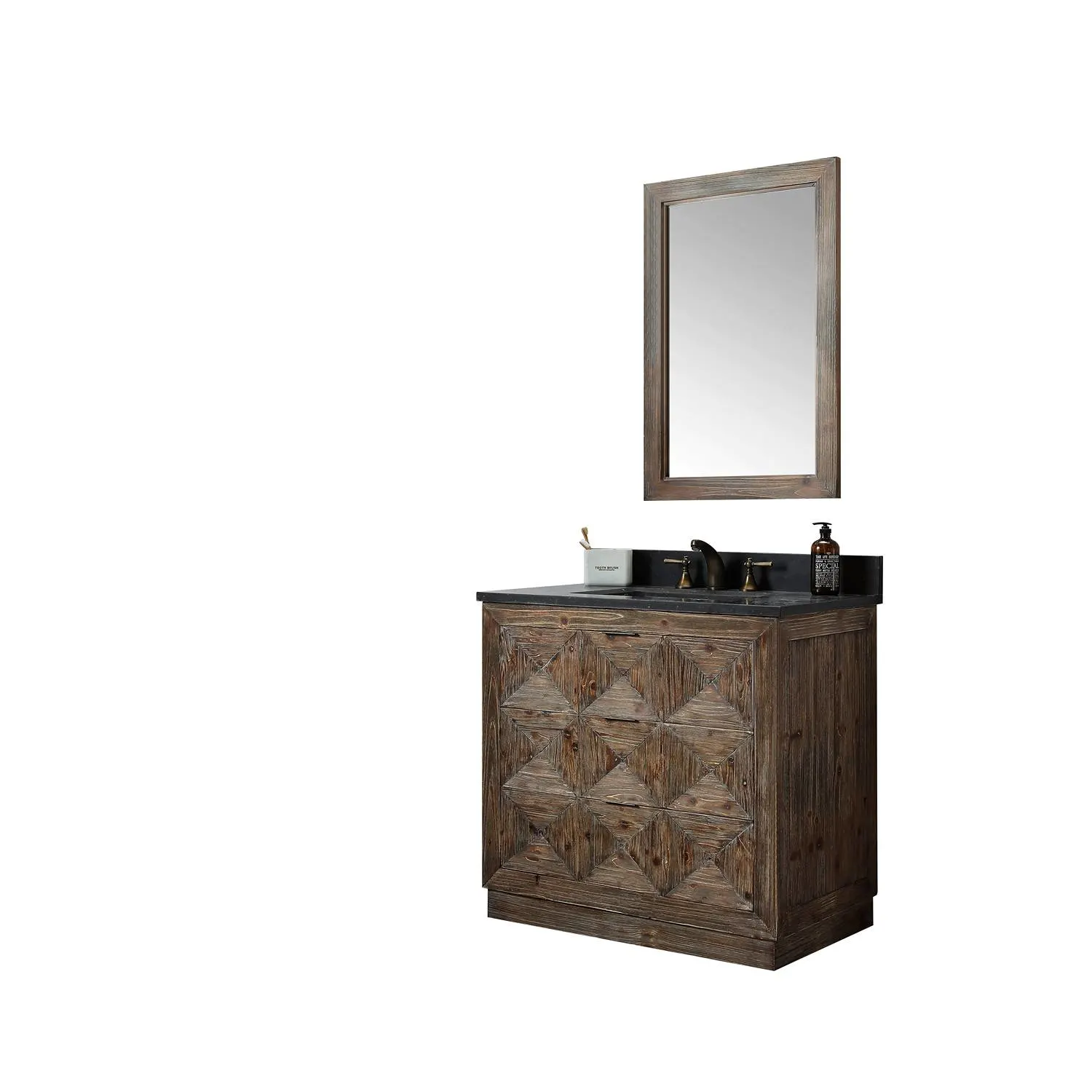 Legion Furniture 36 Inch Moon Stone Top Ceramic Sink Vanity Cabinet - image 7