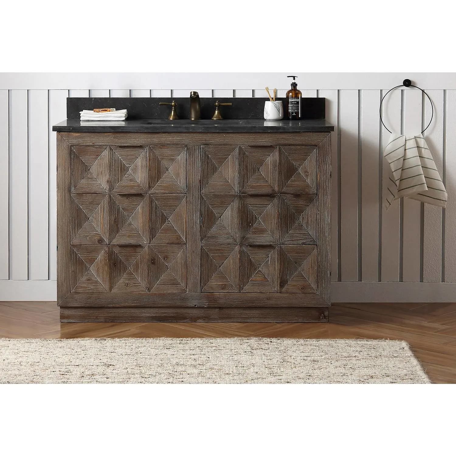 Legion Furniture 48 Inch Moon Stone Top Ceramic Sink Vanity Cabinet - image 2
