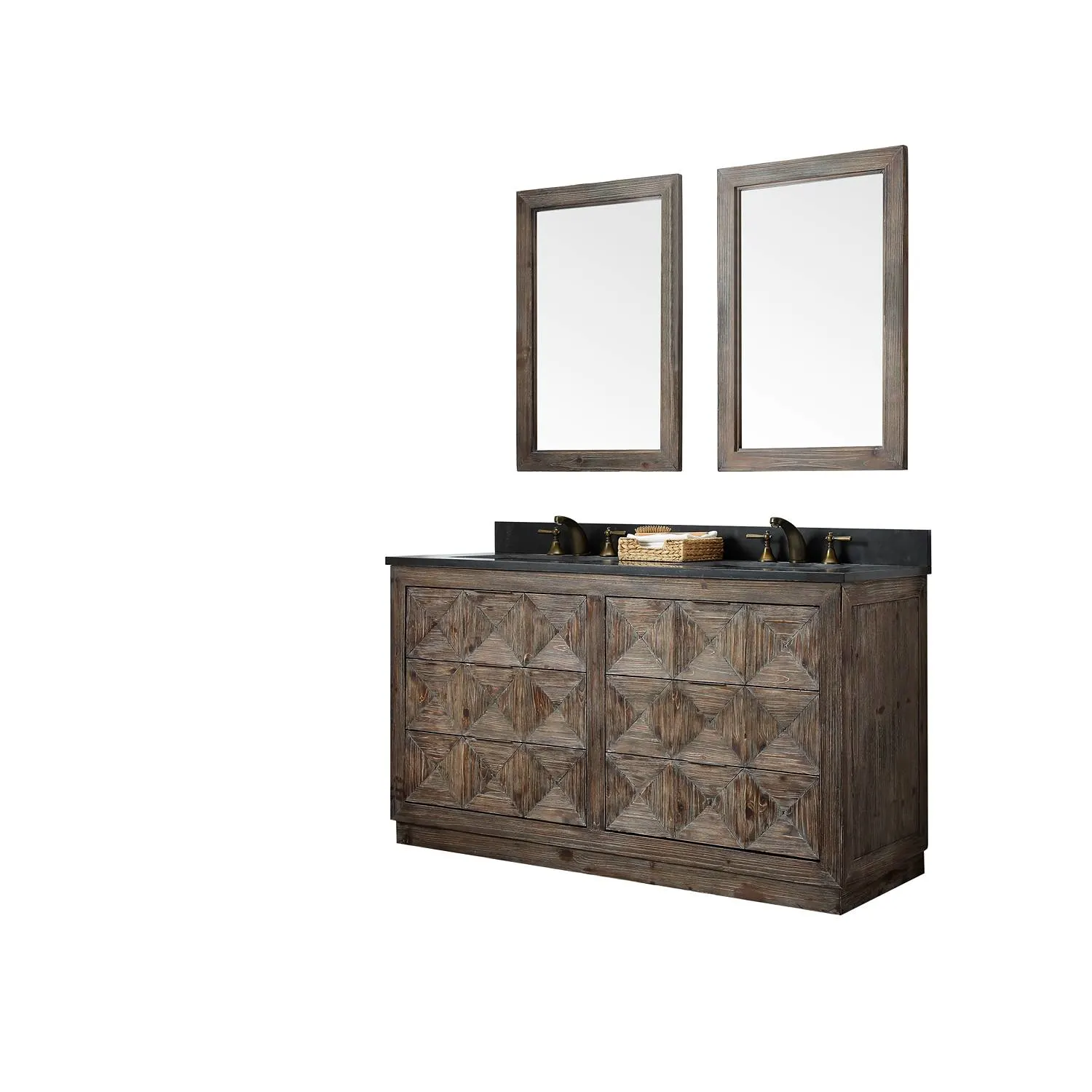 Legion Furniture 60 Inch Moon Stone Top Ceramic Sink Vanity Cabinet - image 10