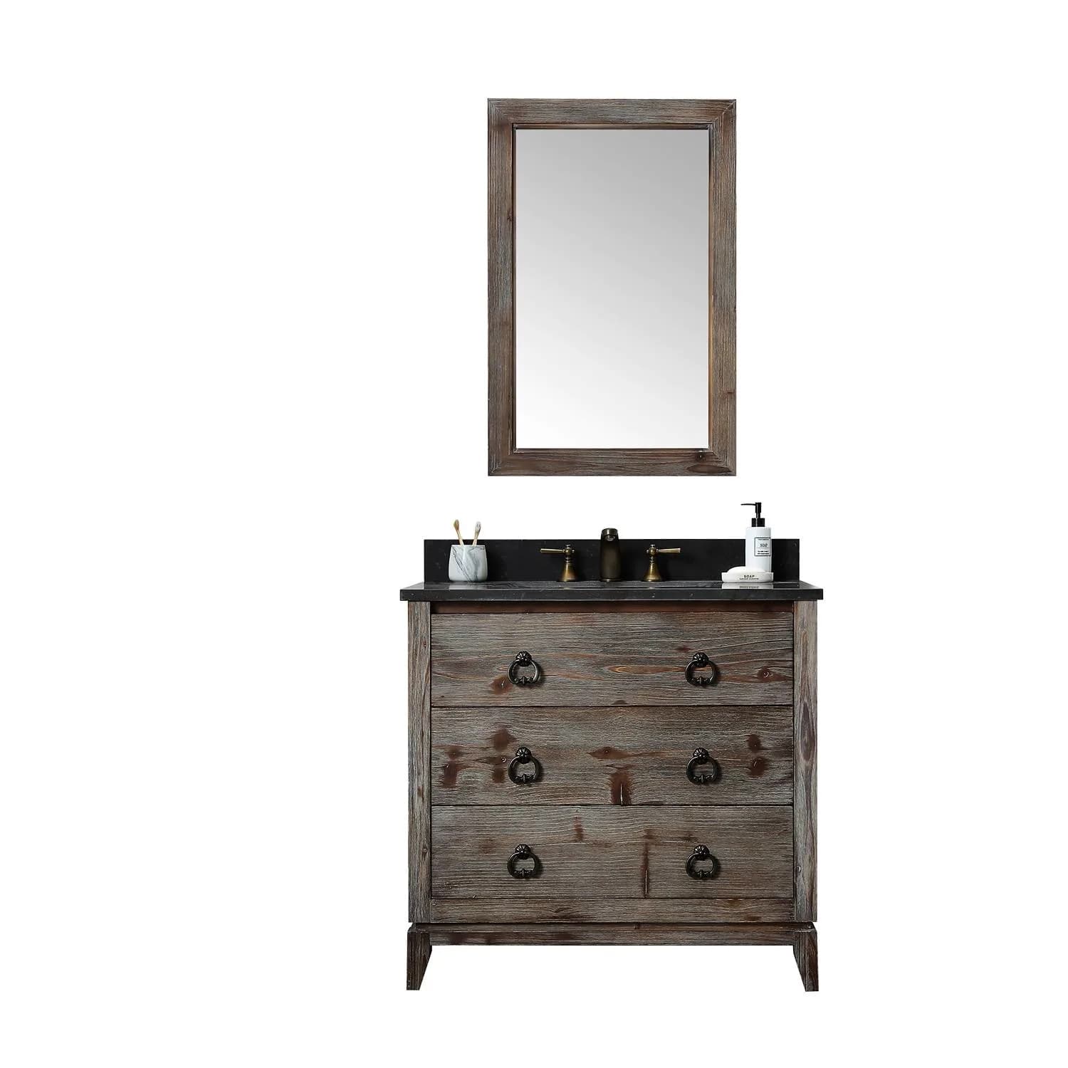 Legion Furniture 36 Inch Moon Stone Top Ceramic Sink Vanity Cabinet - image 1