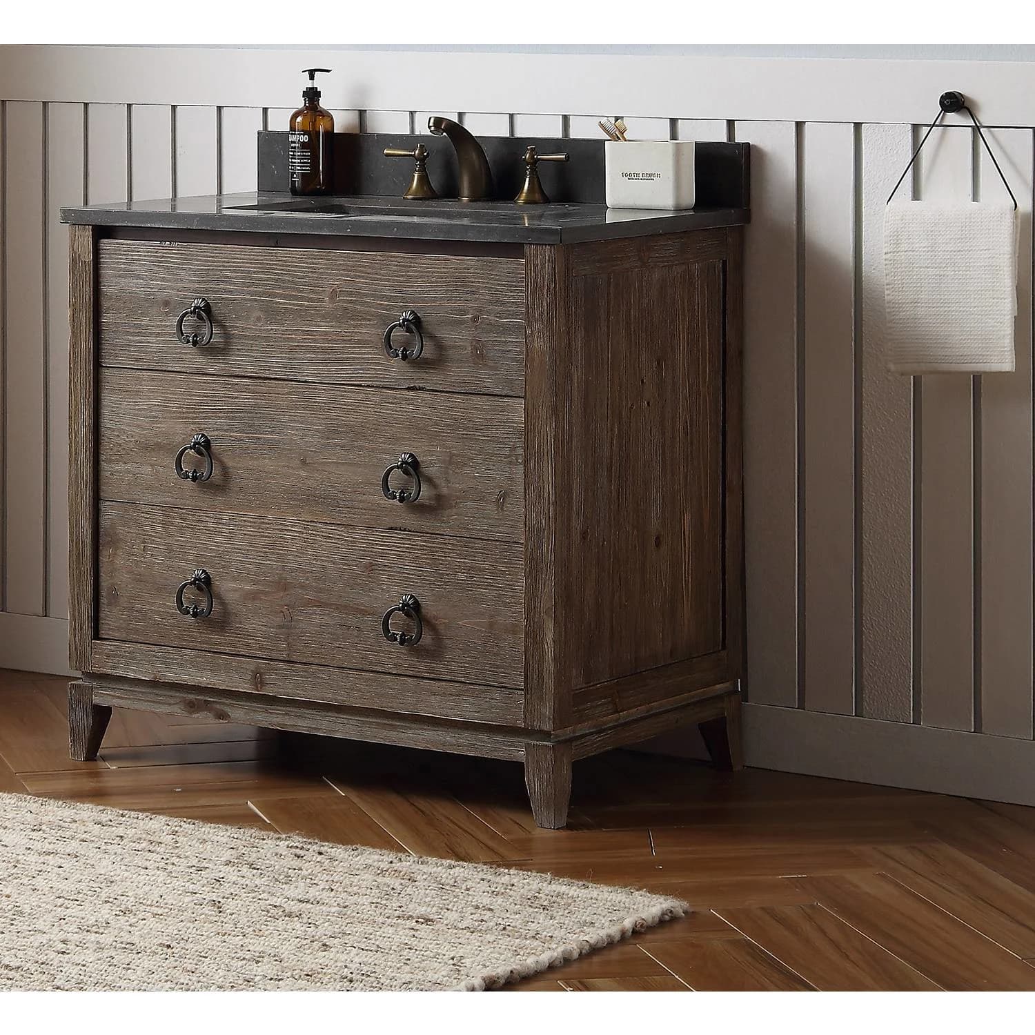 Legion Furniture 36 Inch Moon Stone Top Ceramic Sink Vanity Cabinet - image 9