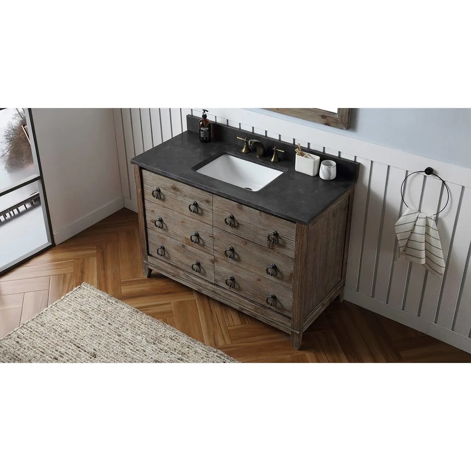 Legion Furniture 48 Inch Moon Stone Top Ceramic Sink Vanity Cabinet - image 12