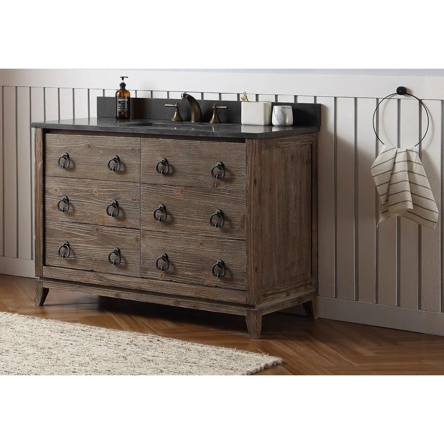 Legion Furniture 48 Inch Moon Stone Top Ceramic Sink Vanity Cabinet - image 9
