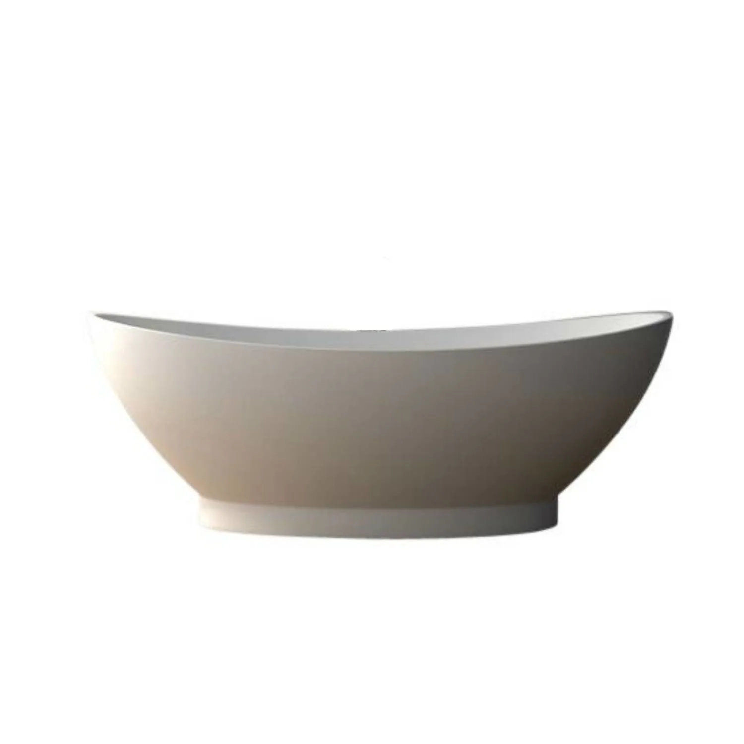 Legion Furniture 70.7 Inch No Faucet Matt White Solid Surface Bathtub - image 1