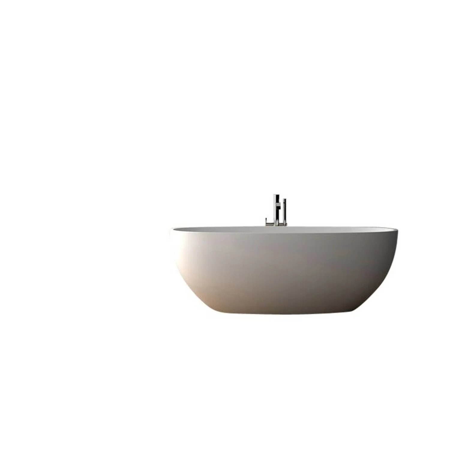 Legion Furniture 65 Inch No Faucet Matt White Solid Surface Bathtub - image 9