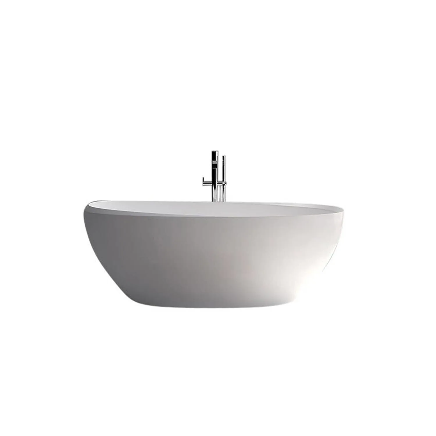 Legion Furniture 65 Inch No Faucet Matt White Solid Surface Bathtub - image 9