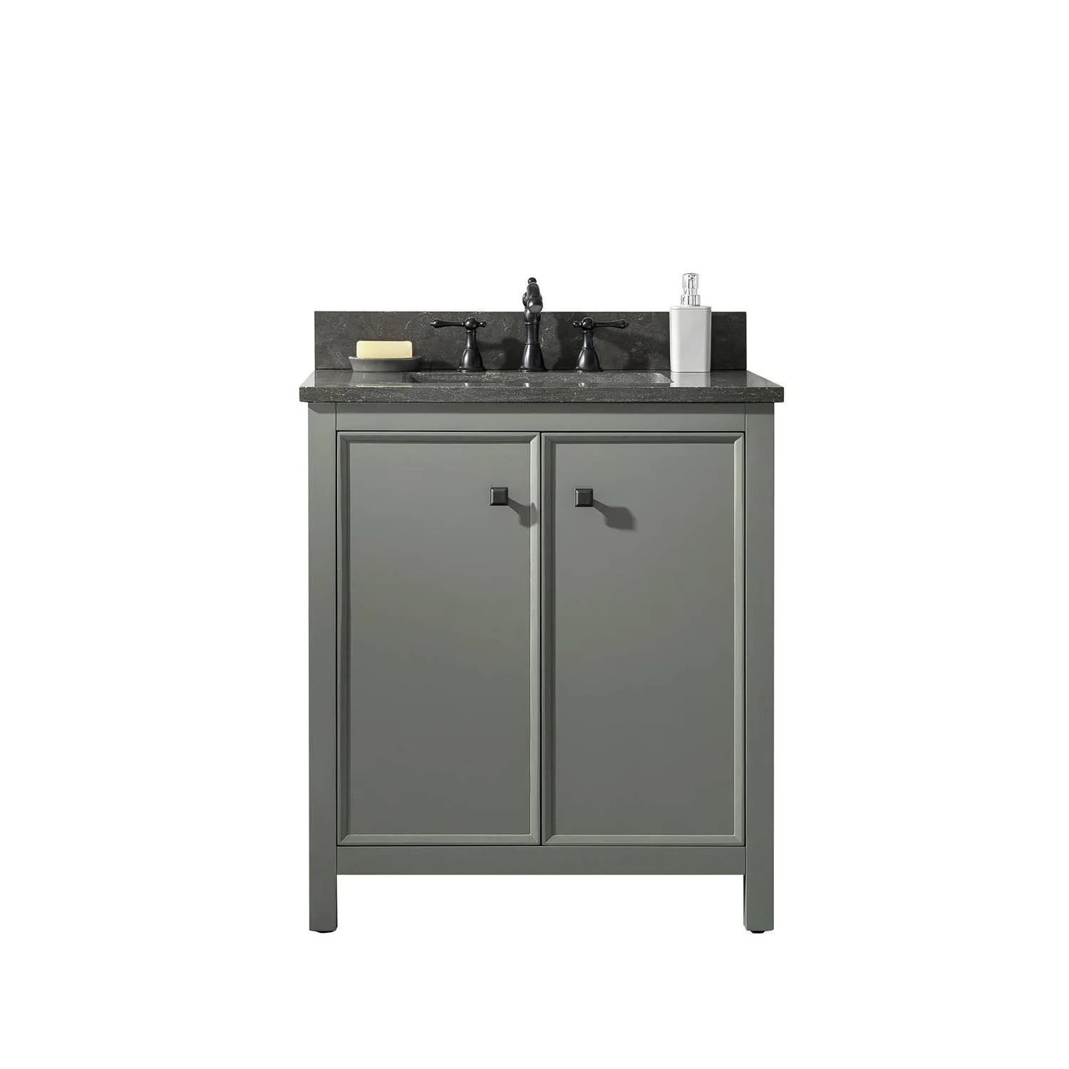 Legion Furniture 30 Inch Blue Lime Stone Top Pewter Green Vanity Cabinet - image 1