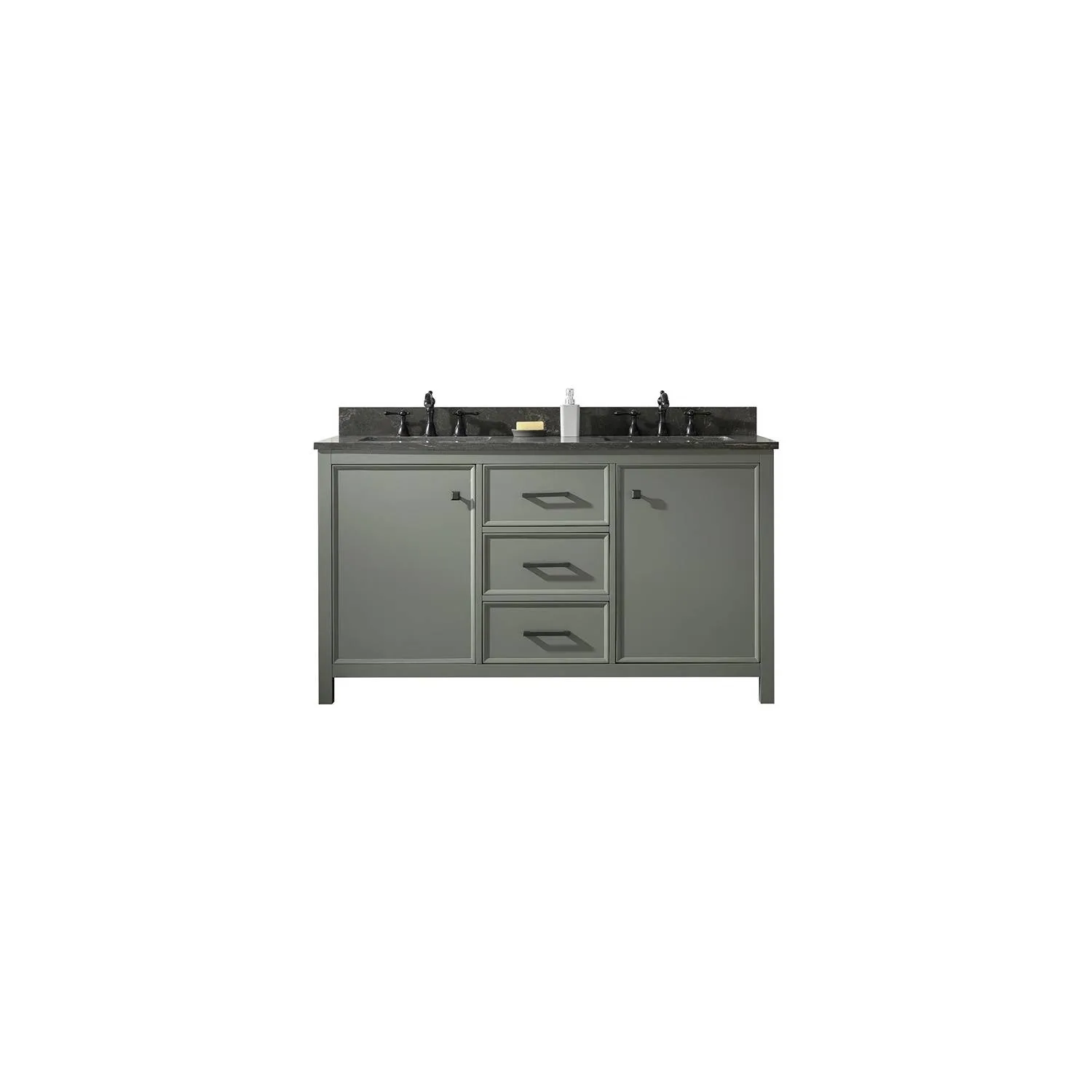 Legion Furniture 60 Inch Blue Lime Stone Top Pewter Green Vanity Cabinet - image 1