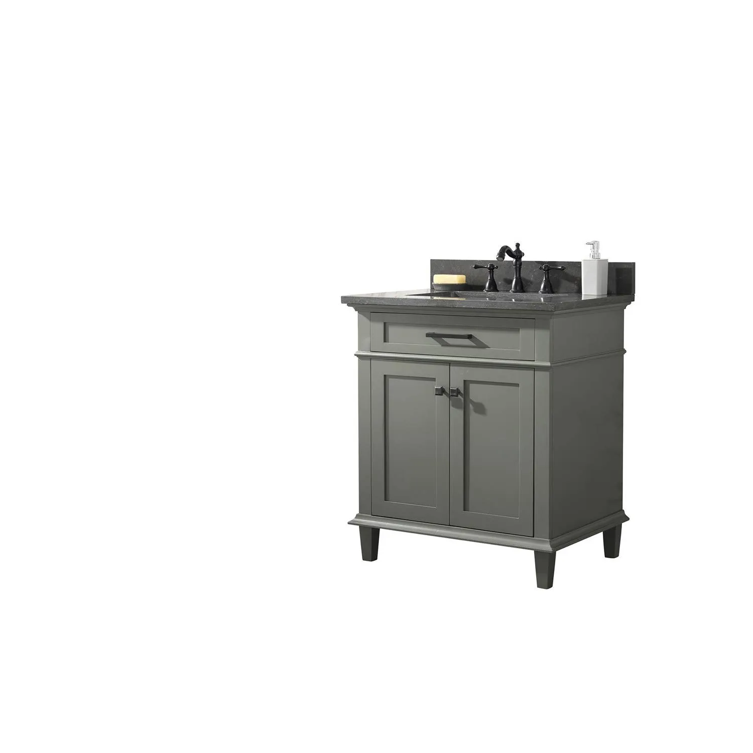 Legion Furniture 30 Inch Blue Lime Stone Top Pewter Green Vanity Cabinet - image 17