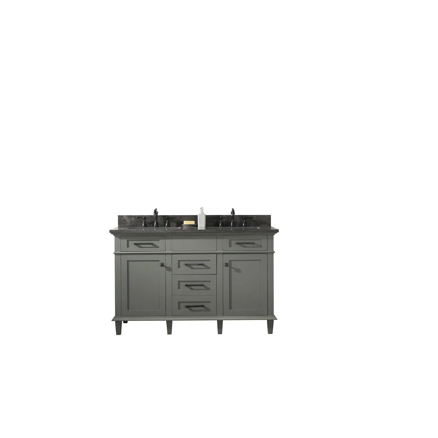 Legion Furniture 54 Inch Blue Lime Stone Top Pewter Green Vanity Cabinet - image 1