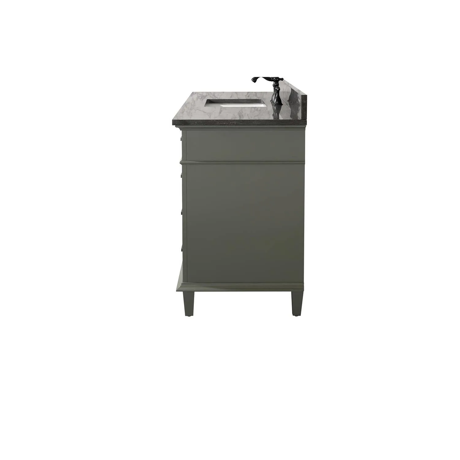 Legion Furniture 60 Inch Blue Lime Stone Top Pewter Green Vanity Cabinet - image 2