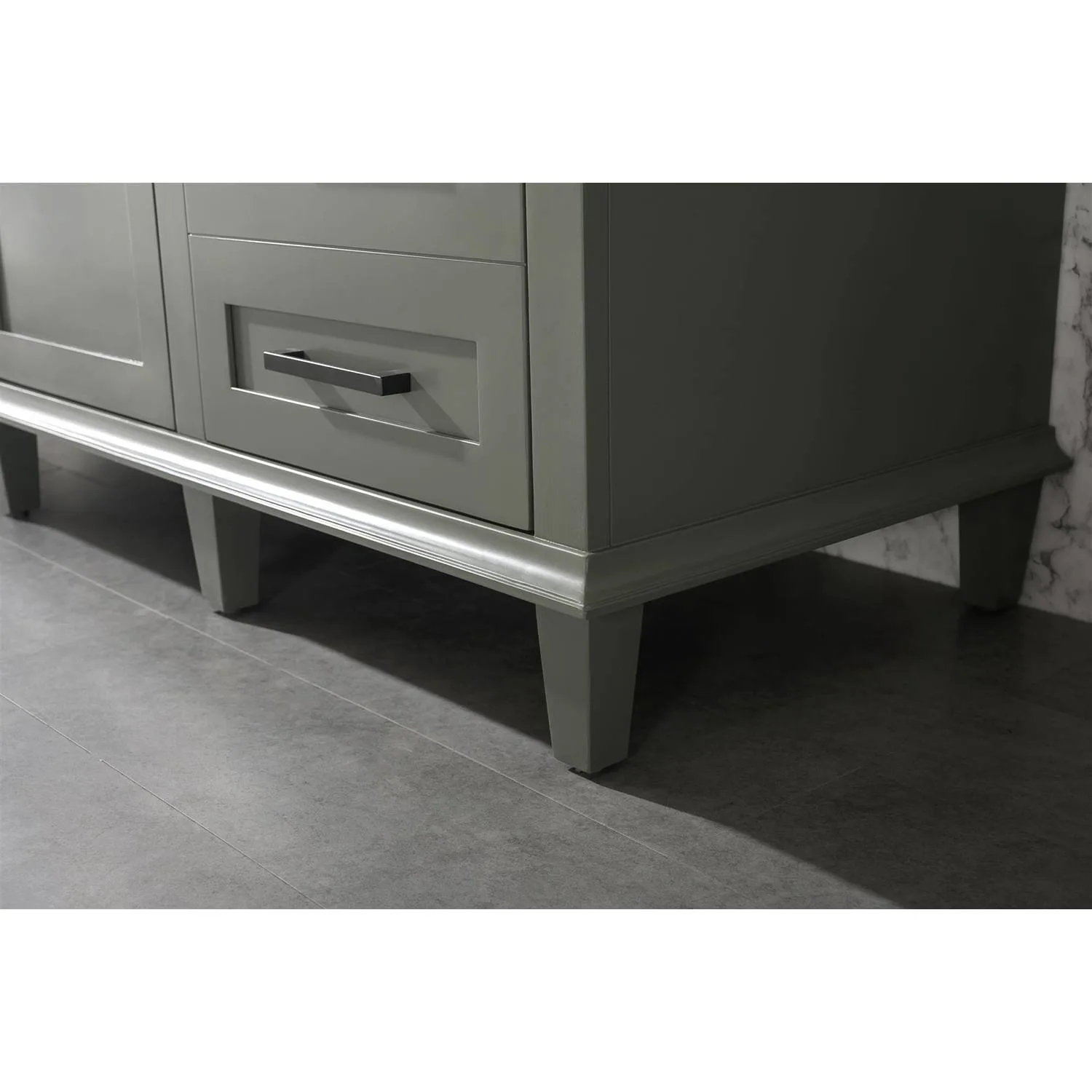 Legion Furniture 60 Inch Blue Lime Stone Top Pewter Green Vanity Cabinet - image 7
