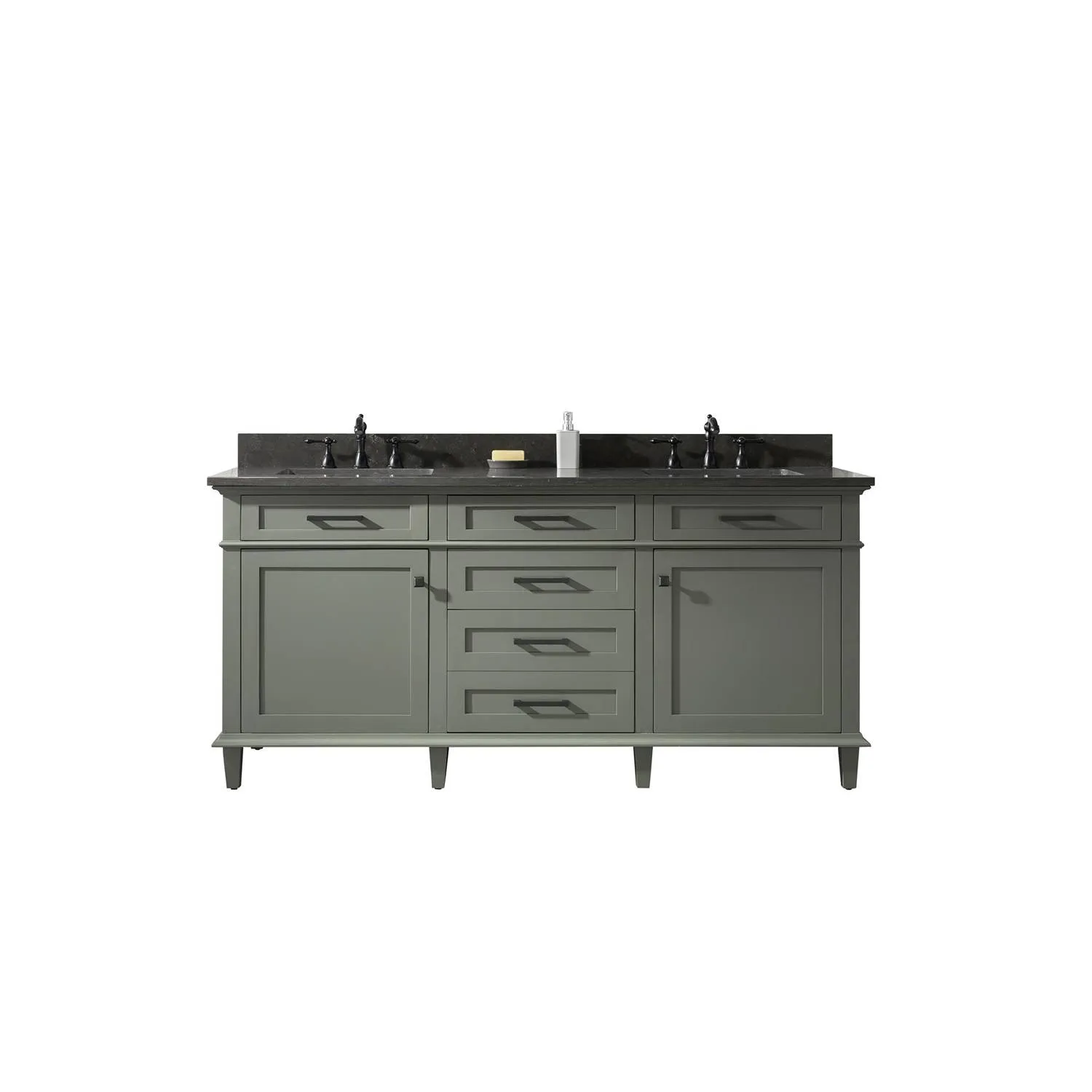 Legion Furniture 72 Inch Blue Lime Stone Top Pewter Green Vanity Cabinet - image 1