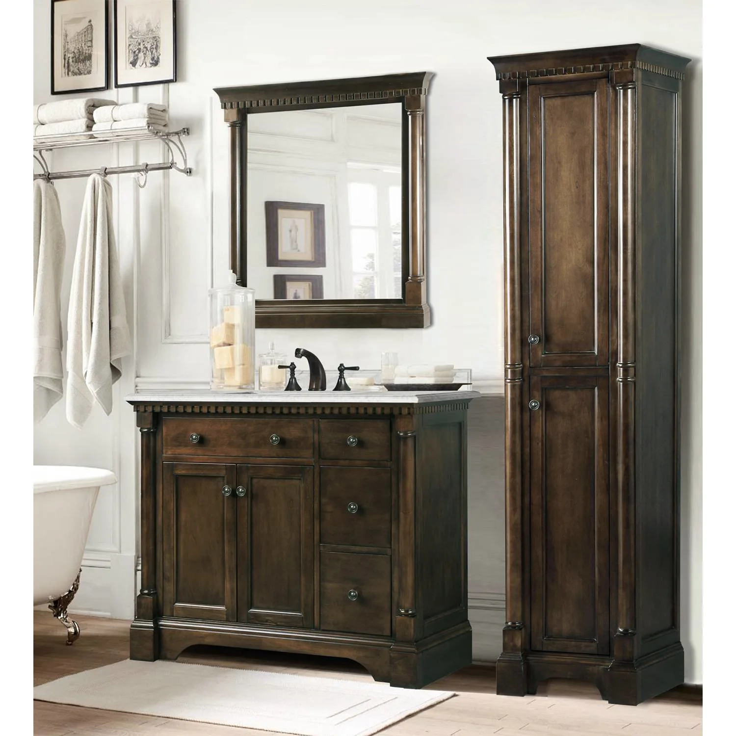 Legion Furniture 36 Inch Carrara White Top Ceramic Sink Vanity Cabinet - image 1