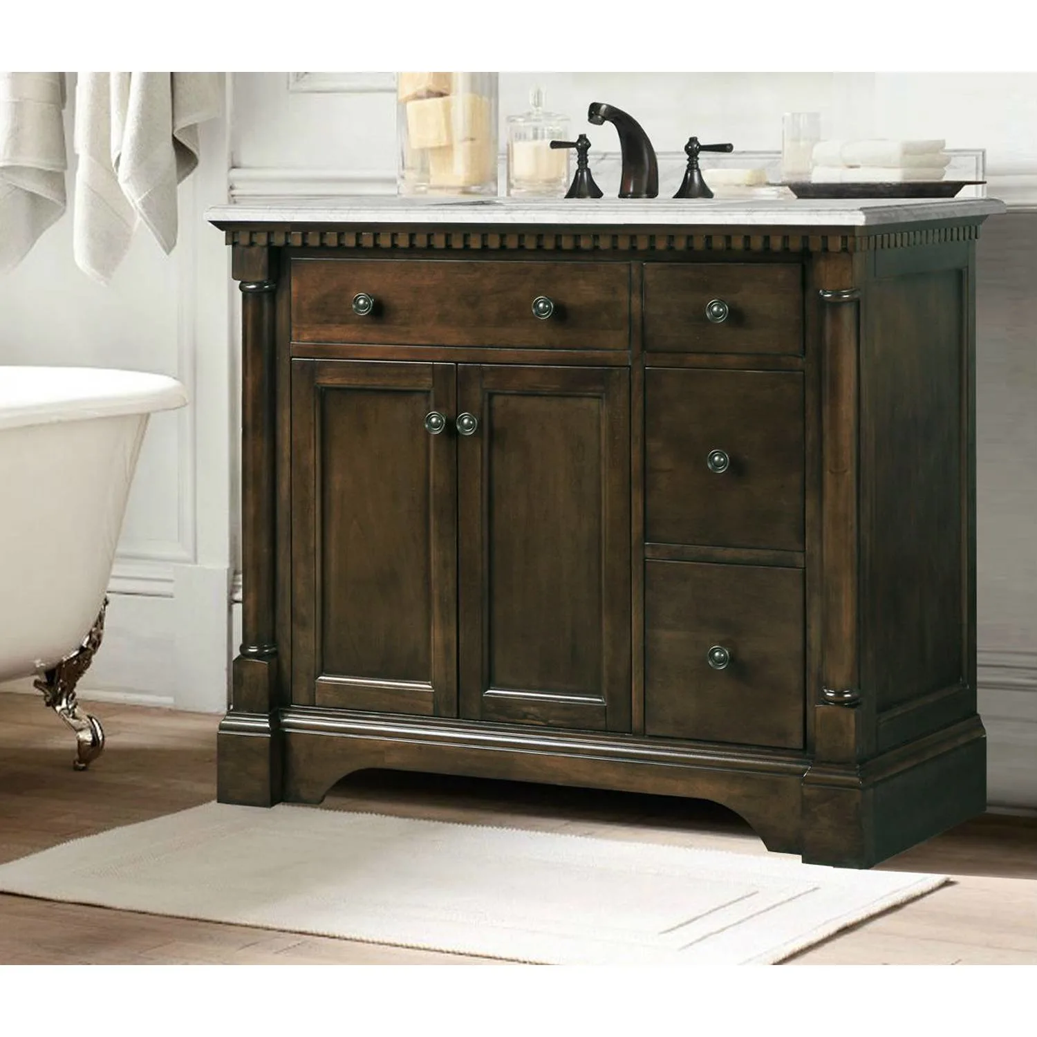 Legion Furniture 36 Inch Carrara White Top Ceramic Sink Vanity Cabinet - image 9