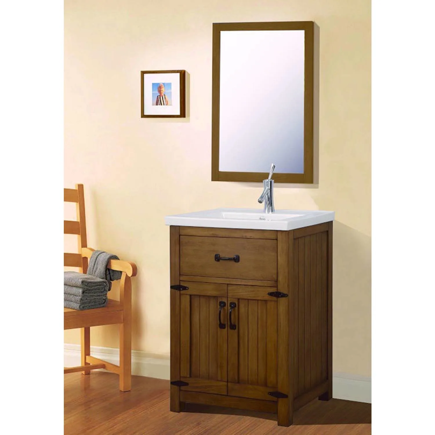 Legion Furniture 24 Inch White Ceramic Top and Sink Vanity Cabinet - image 6