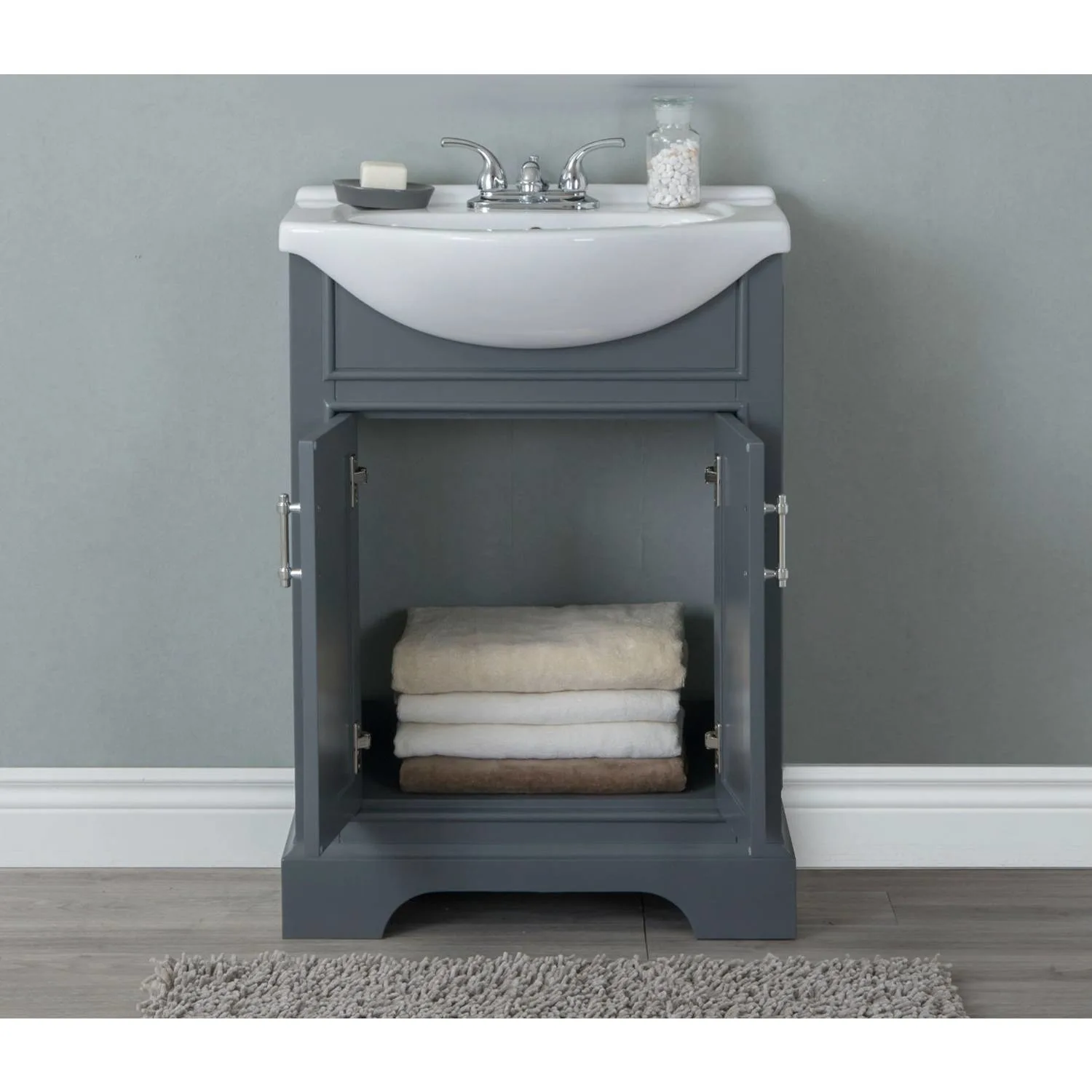 Legion Furniture 24 Inch White Ceramic Top and Sink Vanity Cabinet - image 11