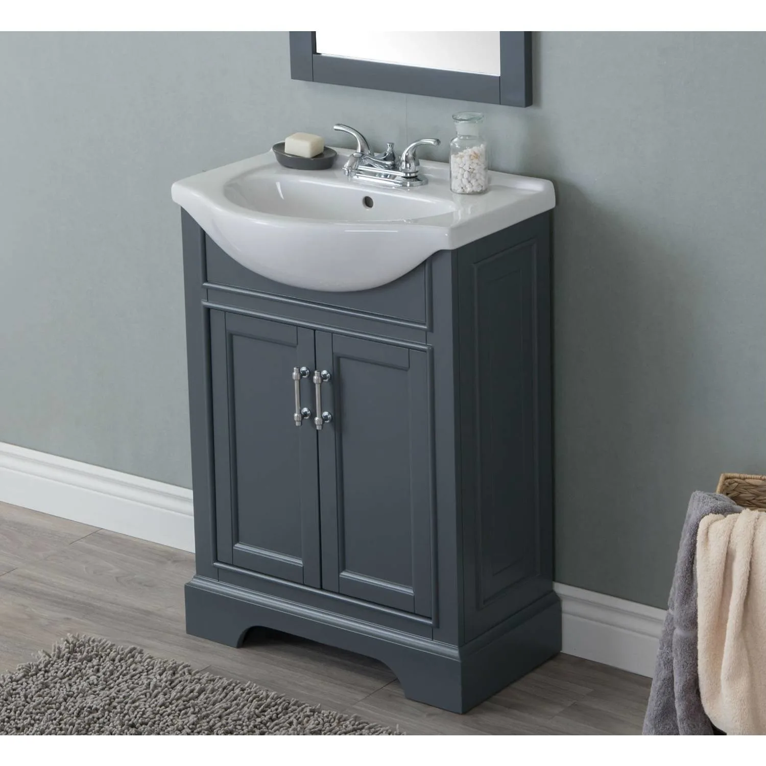 Legion Furniture 24 Inch White Ceramic Top and Sink Vanity Cabinet - image 15