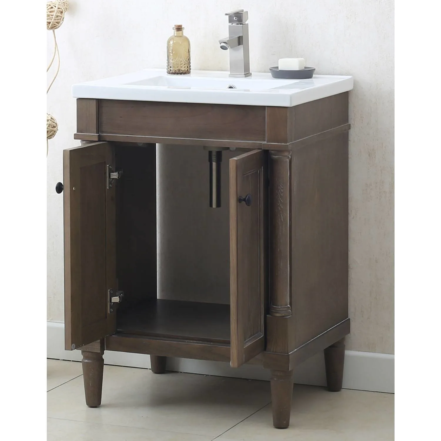 Legion Furniture 24 Inch White Porcelain Top and Sink Vanity Cabinet - image 13