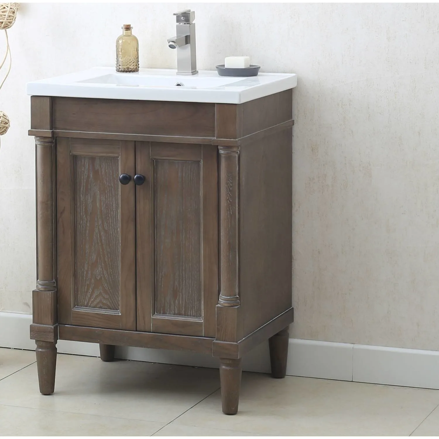 Legion Furniture 24 Inch White Porcelain Top and Sink Vanity Cabinet - image 15