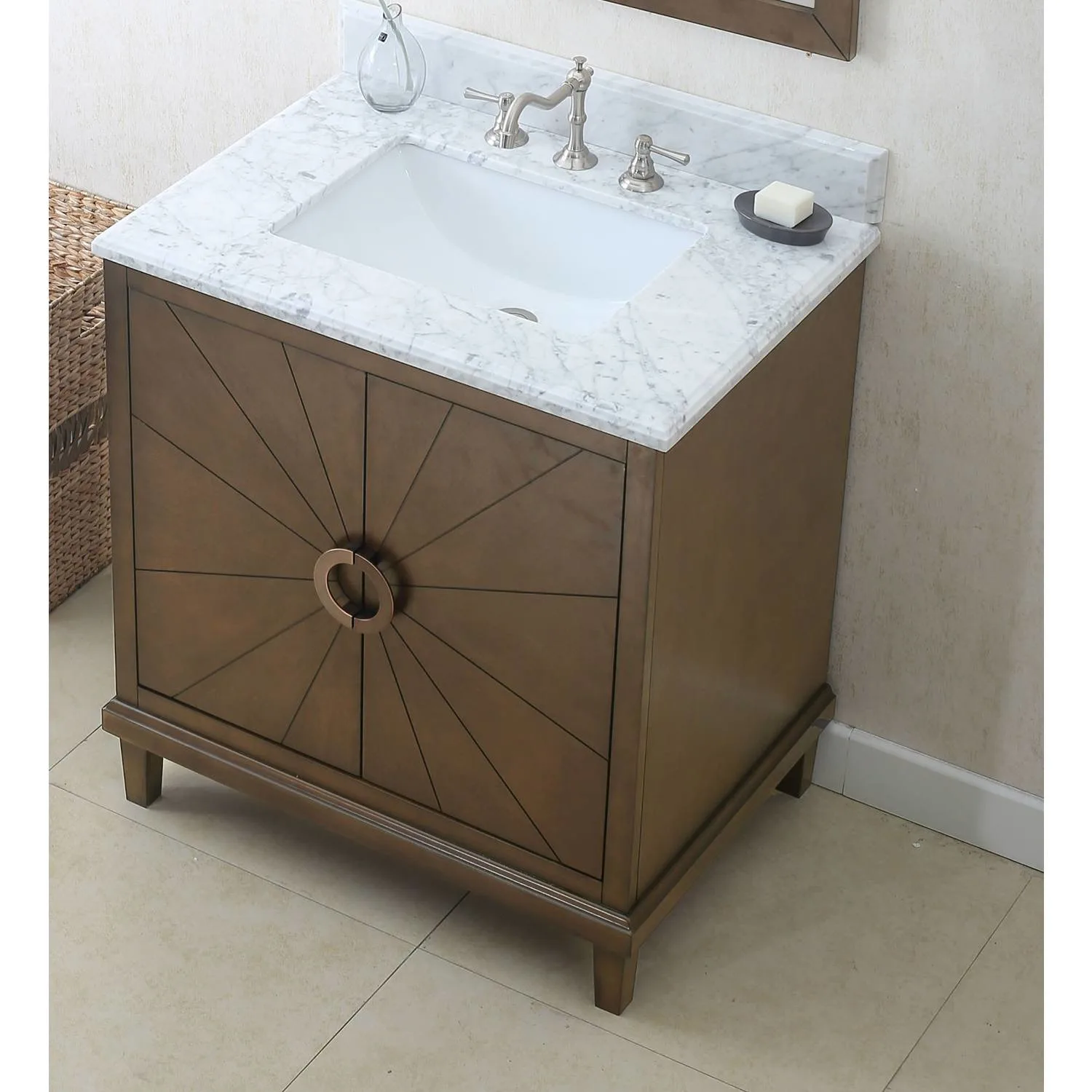 Legion Furniture 30 Inch Carrara White Top Ceramic Sink Vanity Cabinet - image 2
