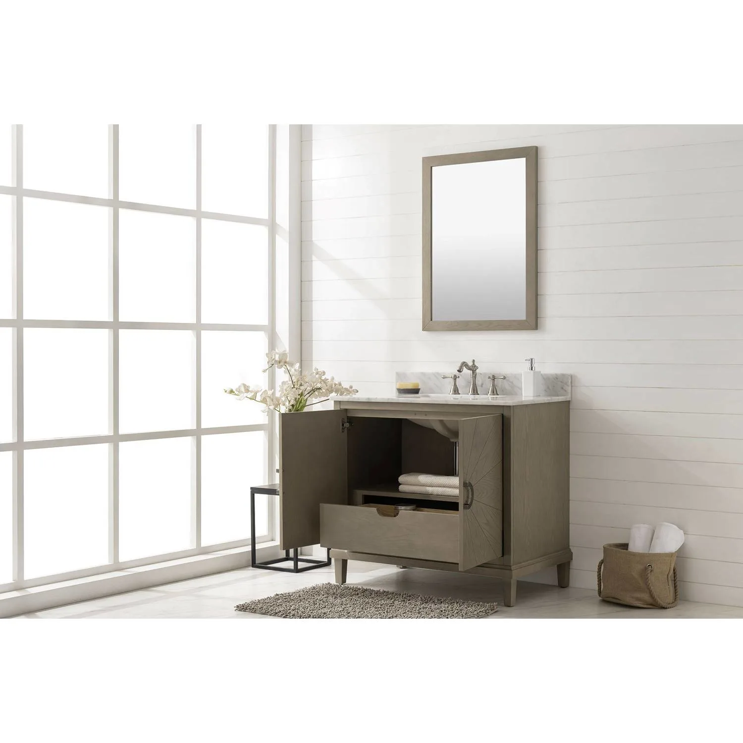 Legion Furniture 36 Inch Carrara White Top Ceramic Sink Vanity Cabinet - image 6