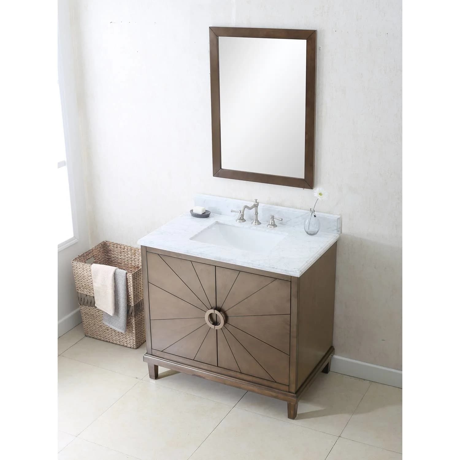 Legion Furniture 36 Inch Carrara White Top Ceramic Sink Vanity Cabinet - image 17