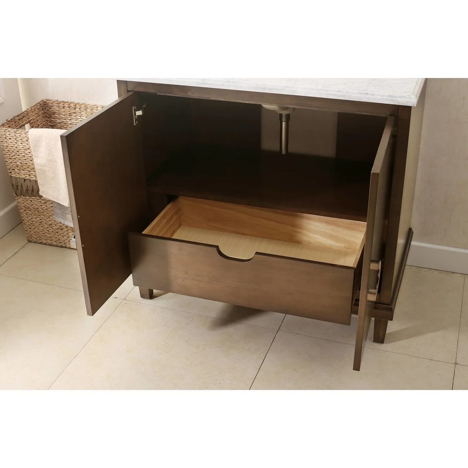 Legion Furniture 36 Inch Carrara White Top Ceramic Sink Vanity Cabinet - image 8