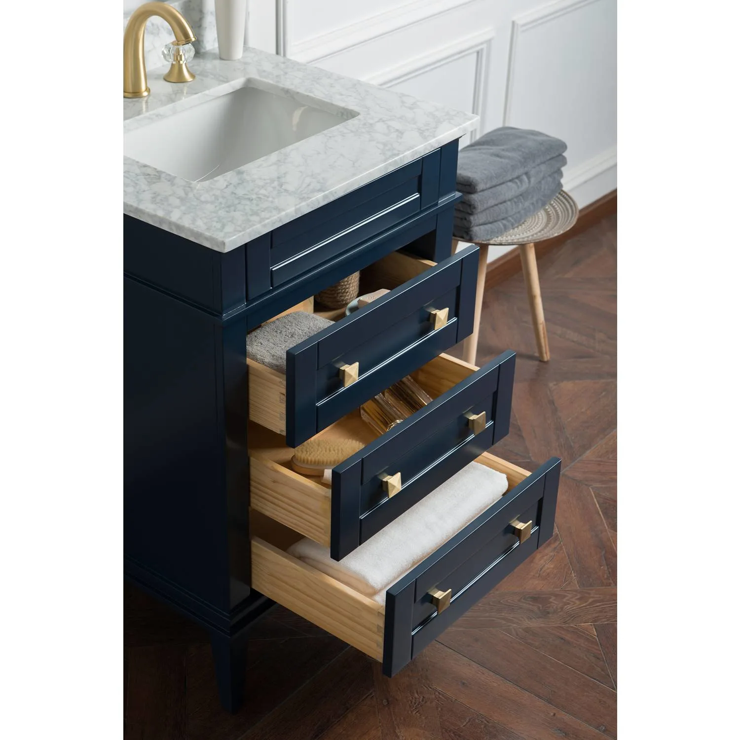 Legion Furniture 24 Inch Carrara White Top Square Basin Vanity Cabinet - image 7