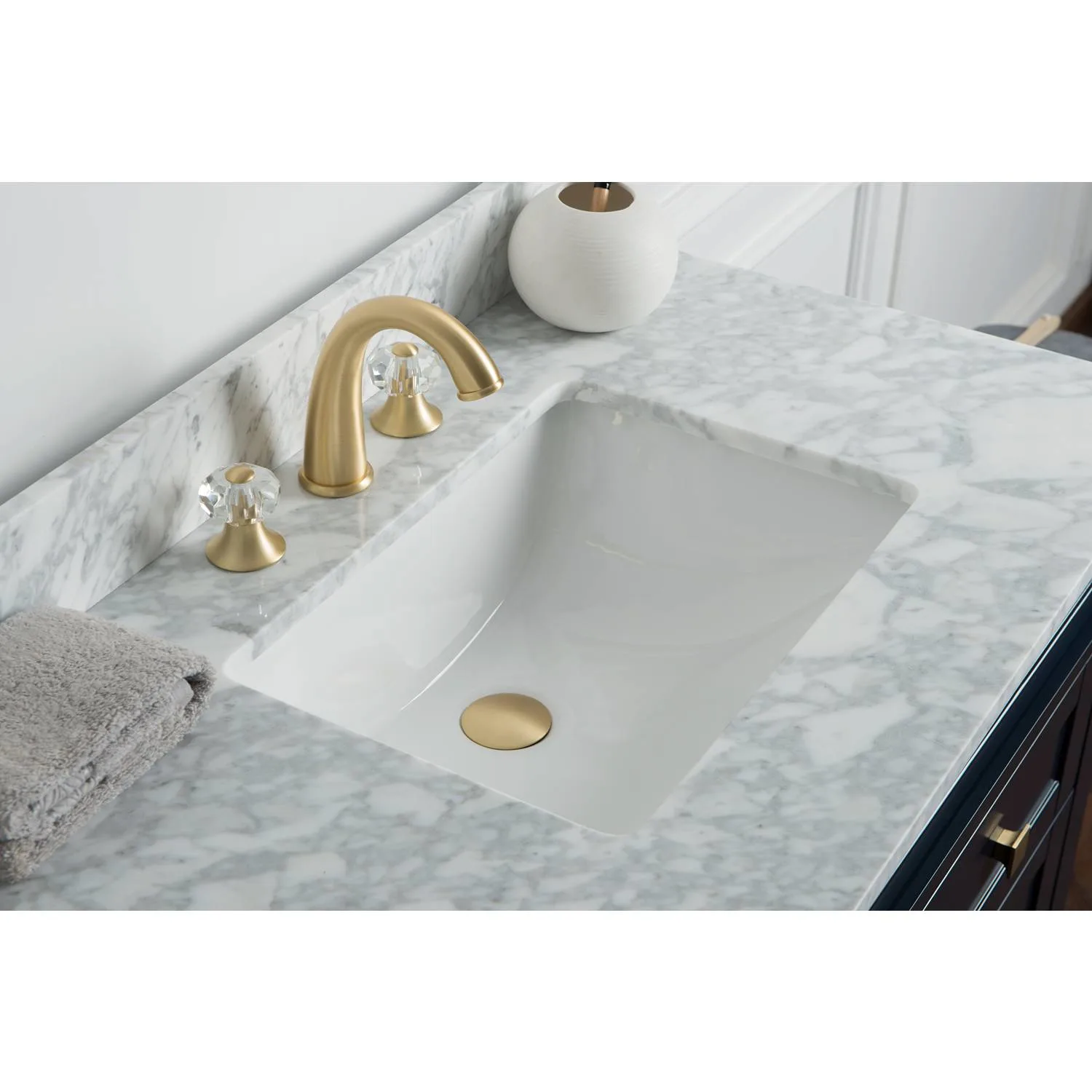 Legion Furniture 36 Inch Carrara White Top Square Basin Vanity Cabinet - image 2