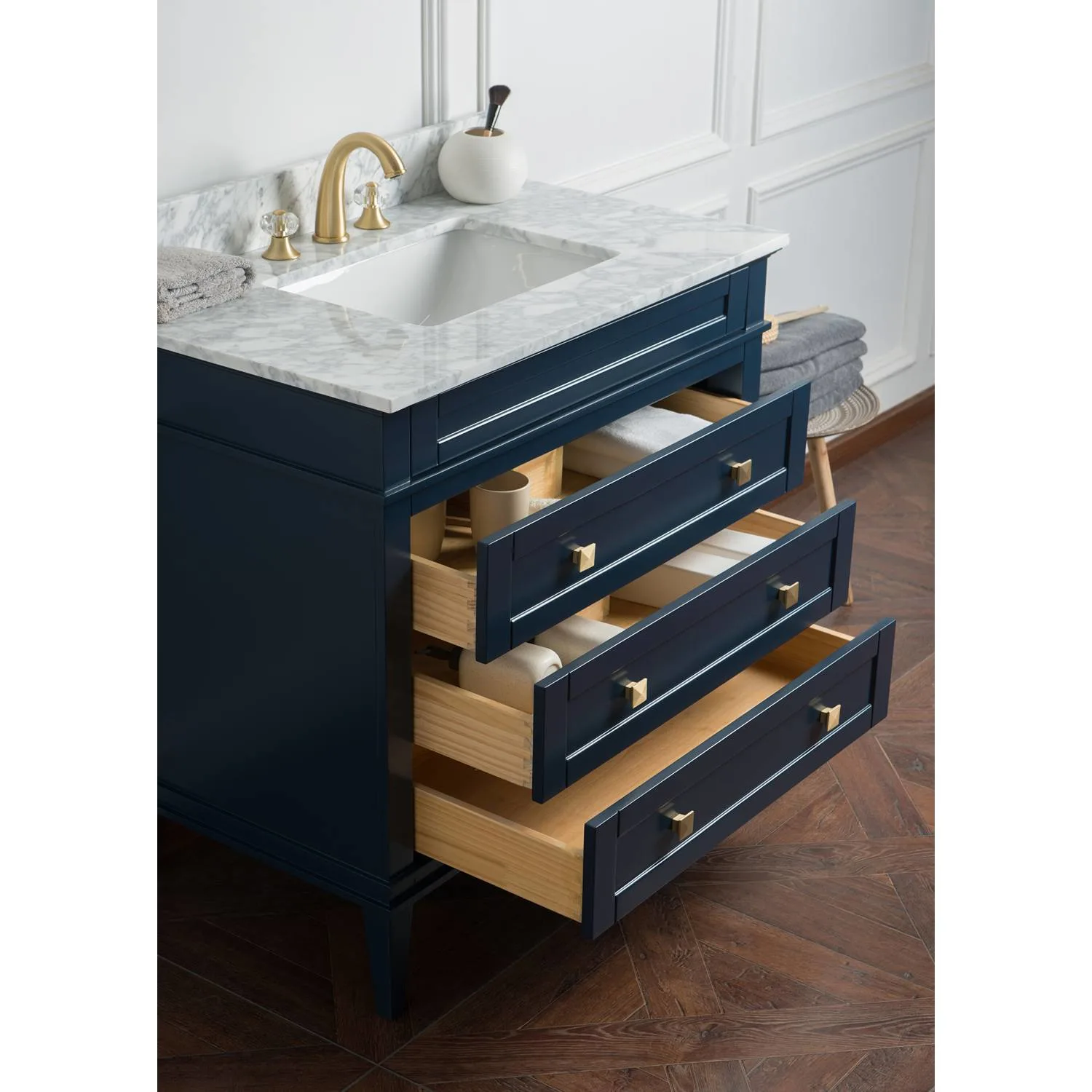 Legion Furniture 36 Inch Carrara White Top Square Basin Vanity Cabinet - image 7