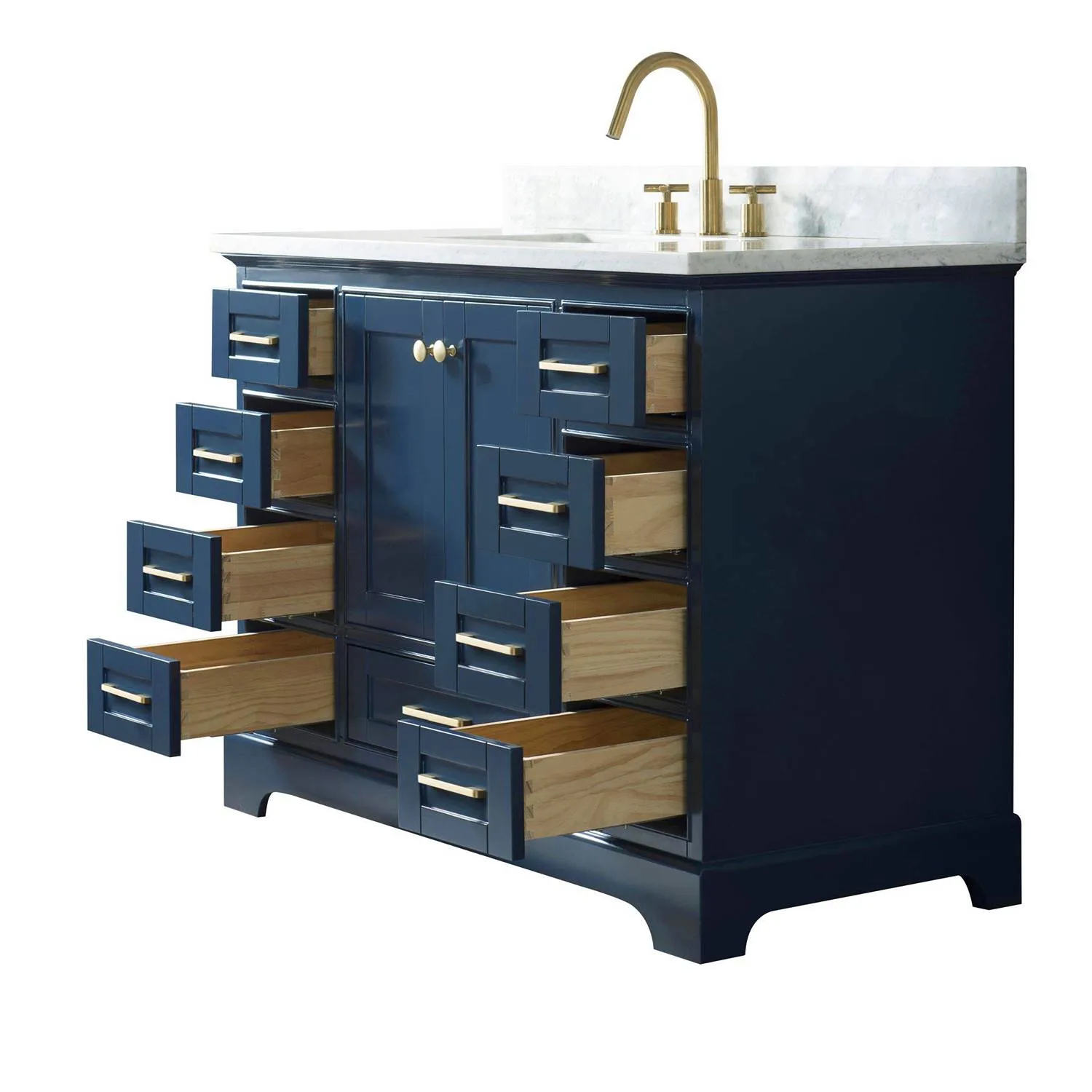 Legion Furniture 48 Inch Carrara White Top Square Basin Vanity Cabinet - image 4