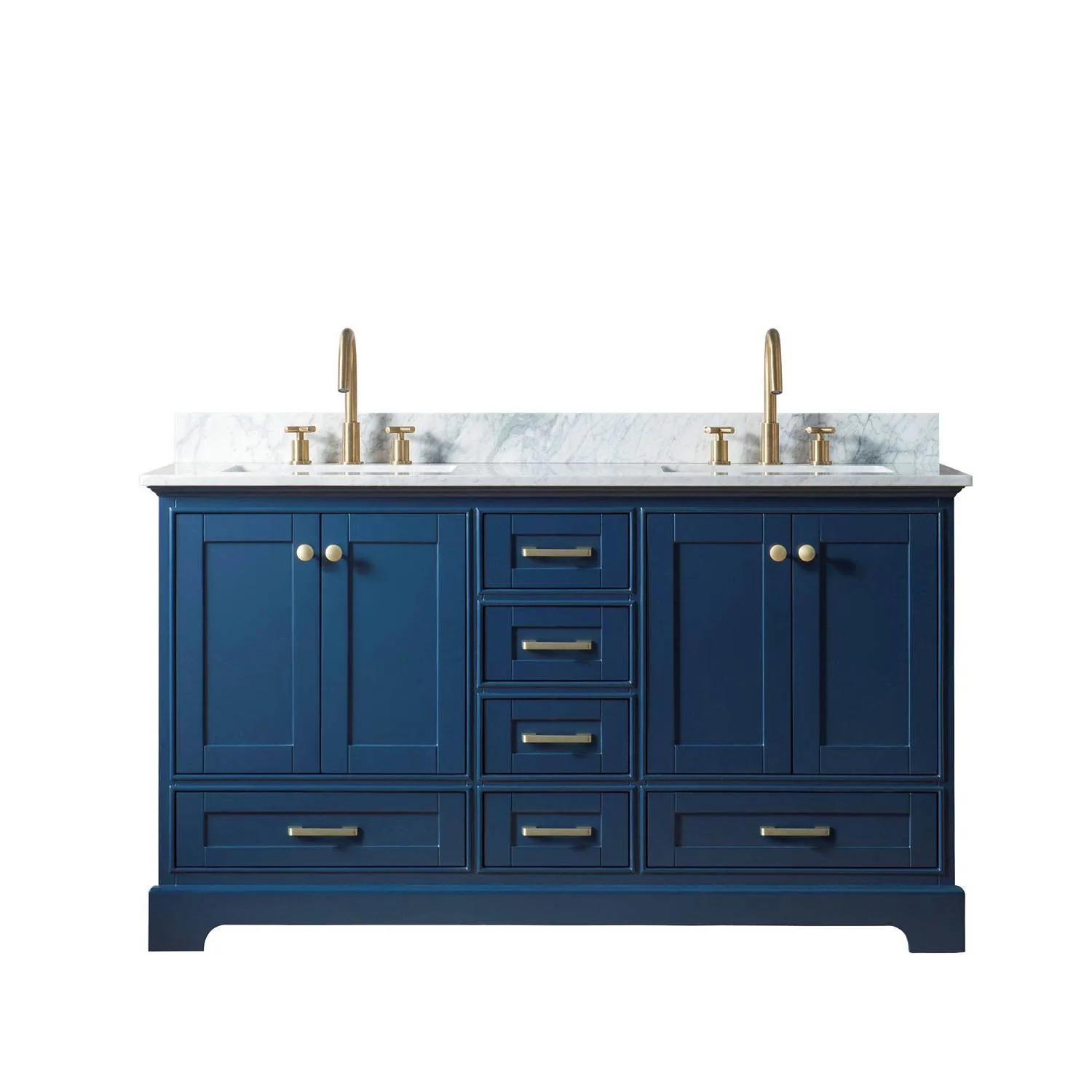 Legion Furniture 60 Inch Carrara White Top Square Basin Vanity Cabinet - image 1