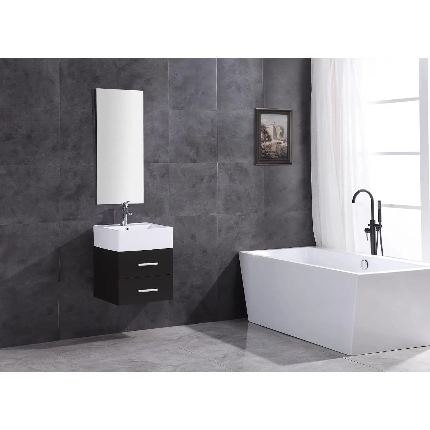 Legion Furniture 18 Inch White Ceramic Top and Sink Vanity Cabinet - image 3