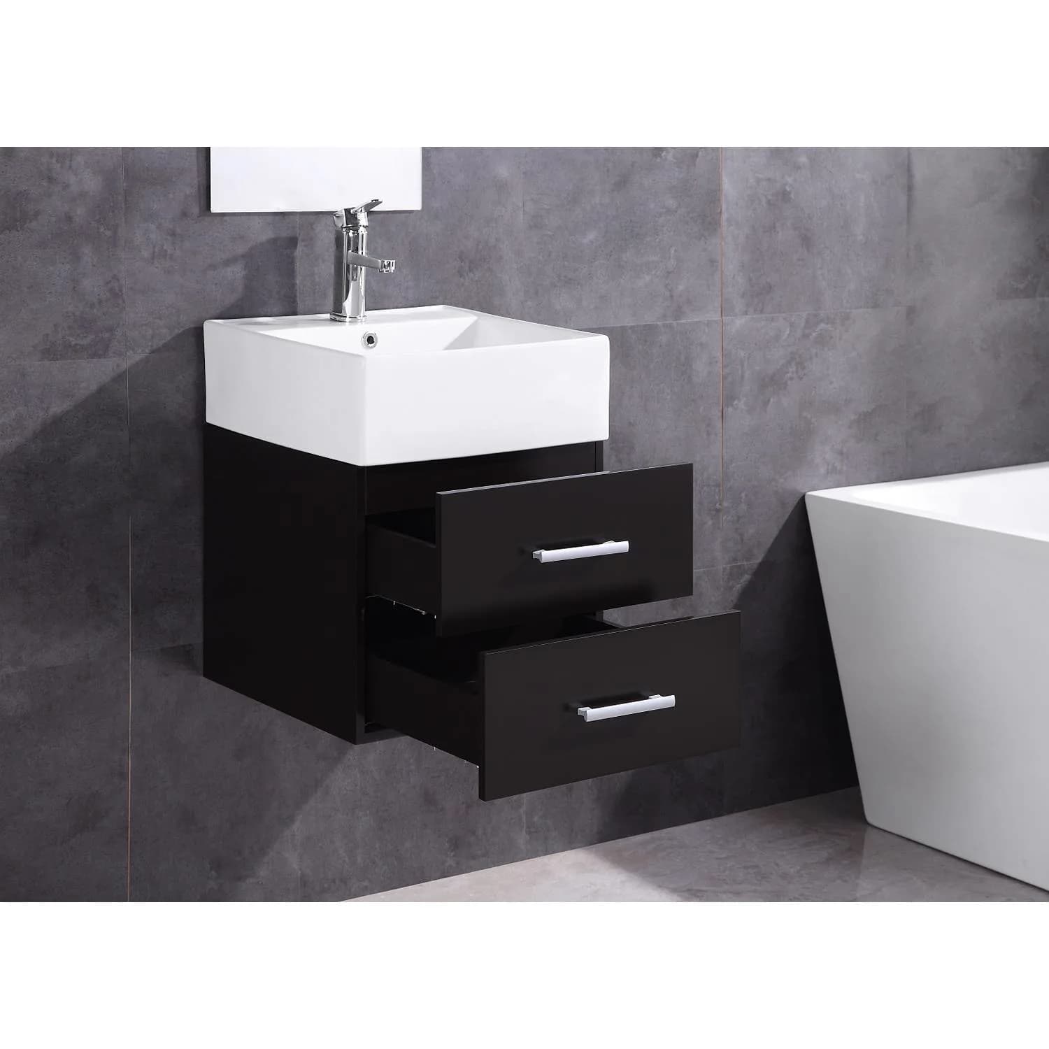 Legion Furniture 18 Inch White Ceramic Top and Sink Vanity Cabinet - image 4