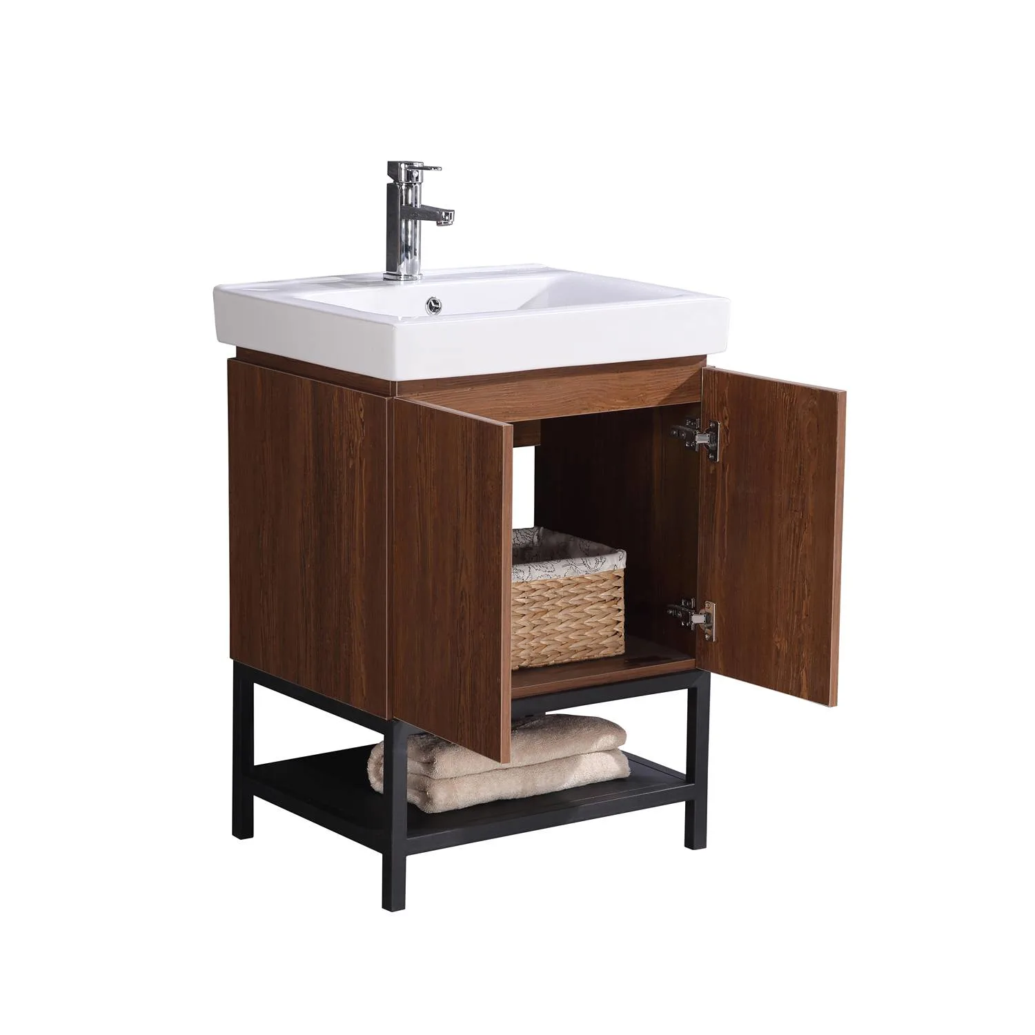 Legion Furniture 24 Inch White Ceramic Top and Sink Vanity Cabinet - image 2