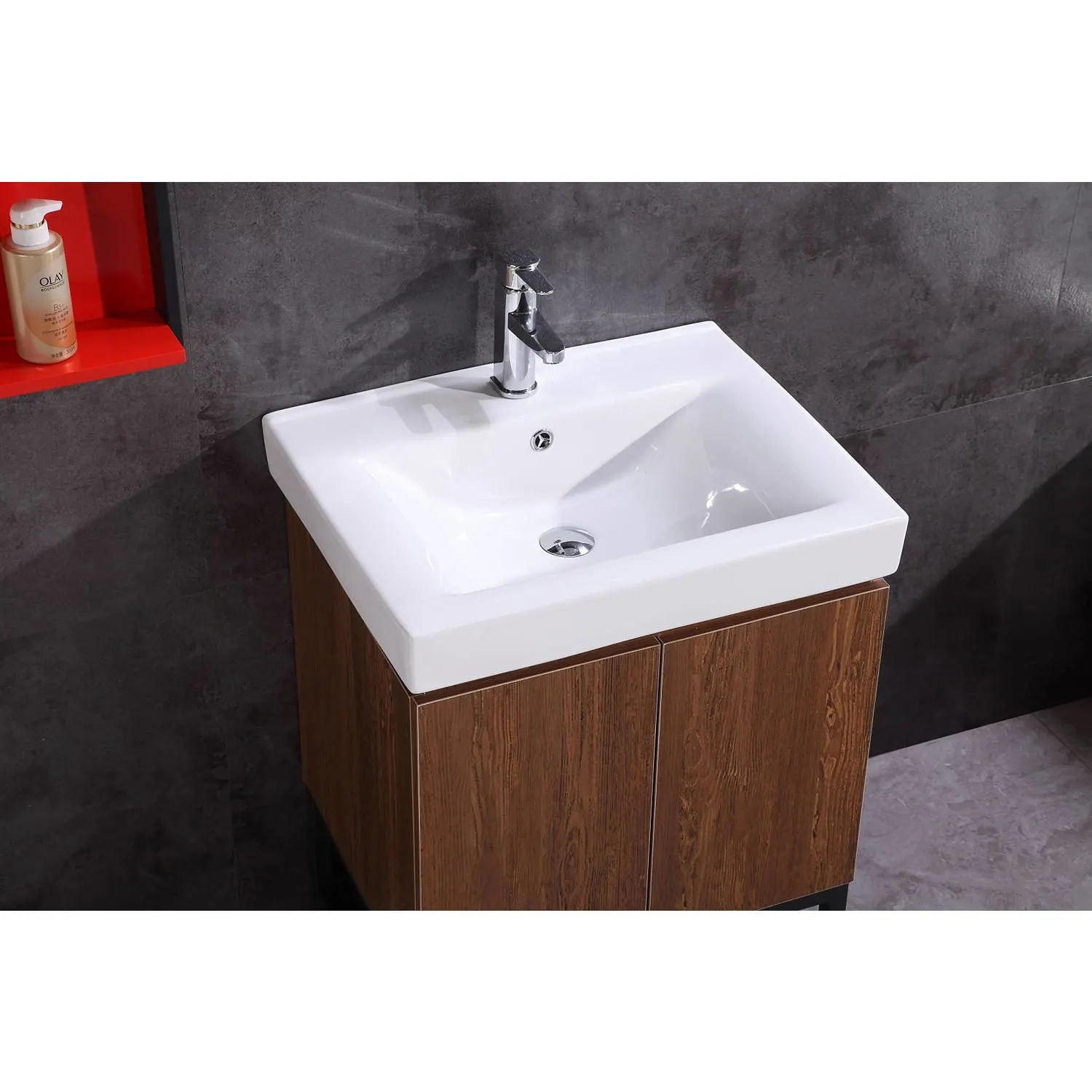 Legion Furniture 24 Inch White Ceramic Top and Sink Vanity Cabinet - image 5