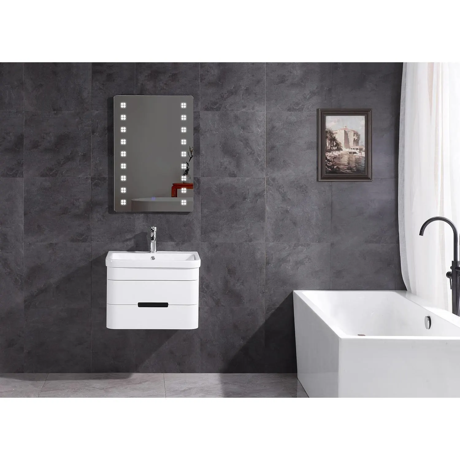 Legion Furniture 24 Inch White Ceramic Top and Sink Vanity Cabinet - image 2