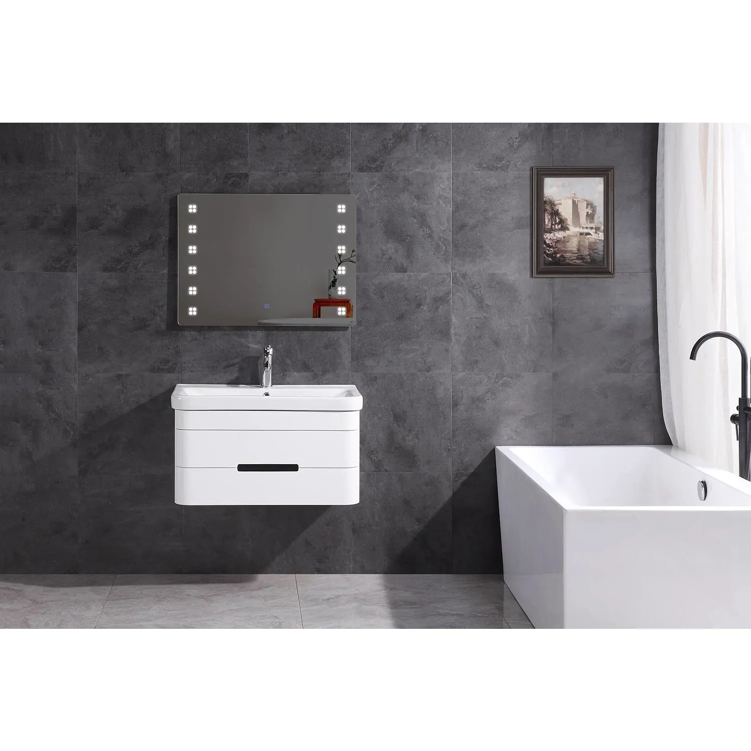 Legion Furniture 32 Inch White Ceramic Top and Sink Vanity Cabinet - image 2
