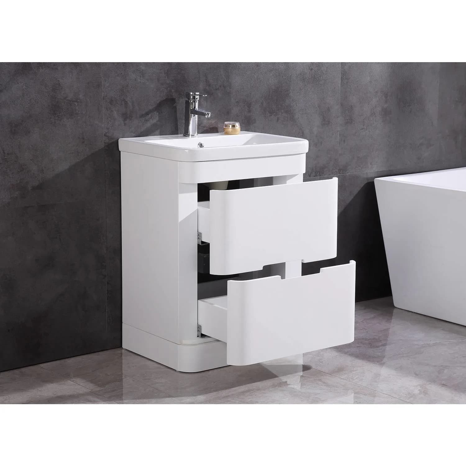 Legion Furniture 24 Inch White Ceramic Top and Sink Vanity Cabinet - image 5