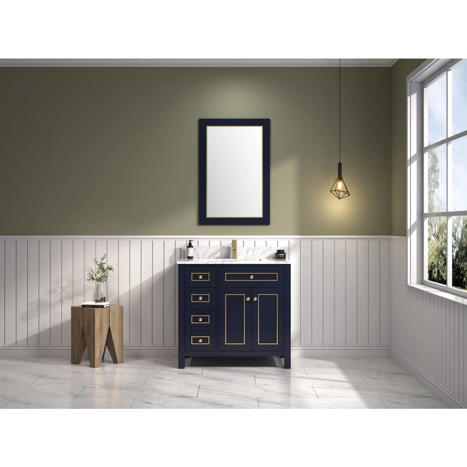 Legion Furniture 36 Inch Carrara White Top Ceramic Sink Vanity Cabinet - image 1