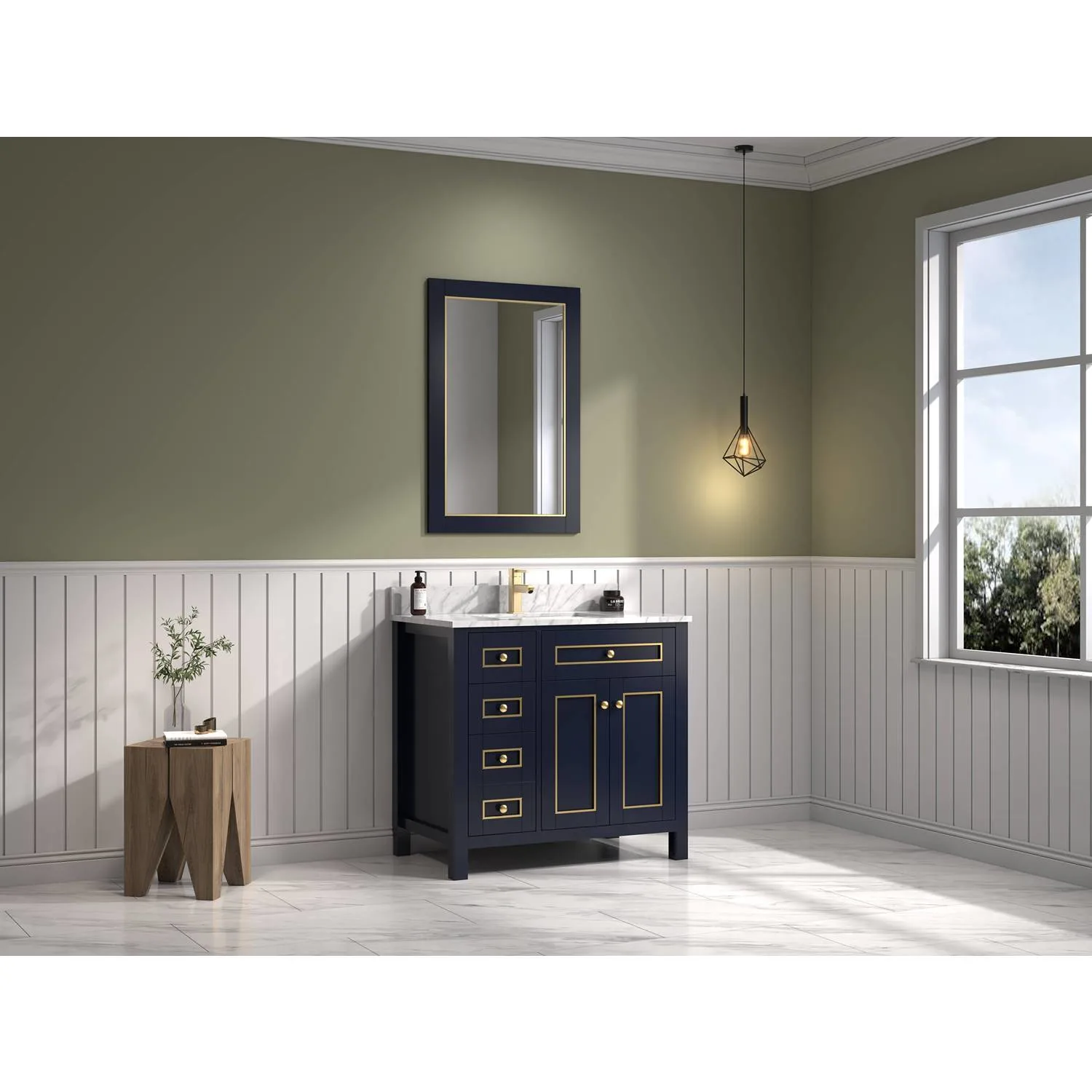 Legion Furniture 36 Inch Carrara White Top Ceramic Sink Vanity Cabinet - image 6