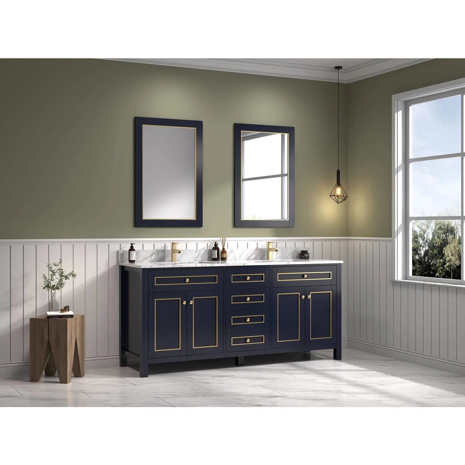 Legion Furniture 72 Inch Carrara White Top Ceramic Sink Vanity Cabinet - image 5